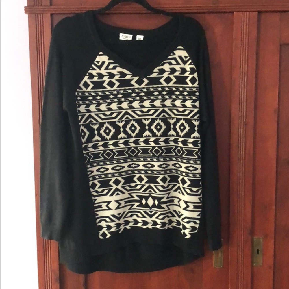 CATO Ikat/Tribal Sweater.